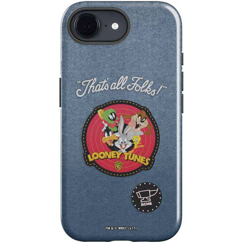 Looney Tunes Thats All Folks Patch iPhone 16e Impact Case