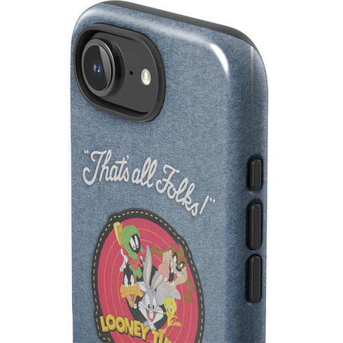 Looney Tunes Thats All Folks Patch iPhone 16e Impact Case