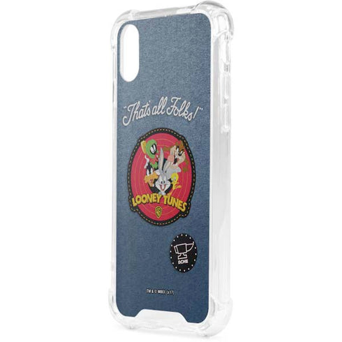 Looney Tunes Thats All Folks Patch iPhone XS Clear Case