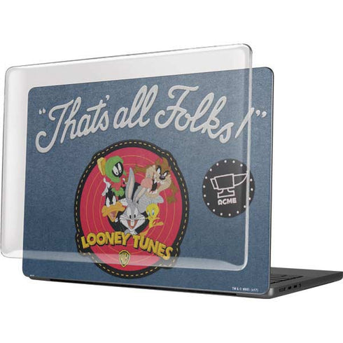 Looney Tunes Thats All Folks Patch MacBook Pro 14in (2021-24) Case plus Skin