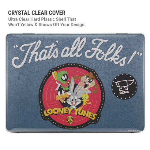Looney Tunes Thats All Folks Patch MacBook Pro 14in (2021-24) Case plus Skin