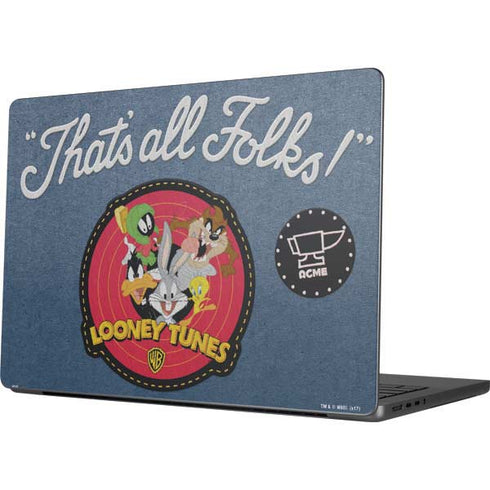 Looney Tunes Thats All Folks Patch Apple MacBook Pro 14-inch Skin