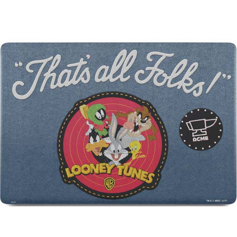 Looney Tunes Thats All Folks Patch MacBook Skins