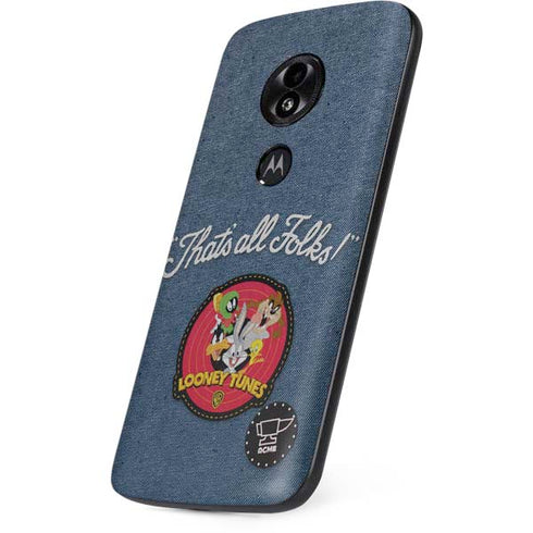Looney Tunes Thats All Folks Patch Moto E5 Play Skin