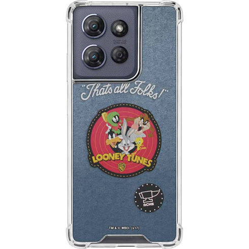 Looney Tunes Thats All Folks Patch Moto G 5G (2025) Clear Case