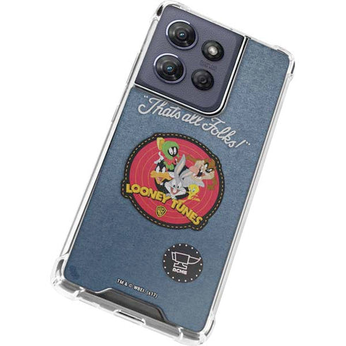 Looney Tunes Thats All Folks Patch Moto G 5G (2025) Clear Case