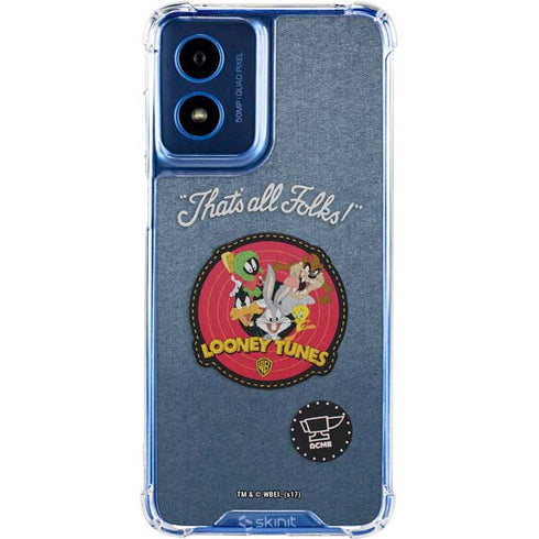 Looney Tunes Thats All Folks Patch Moto G 5G (2024) Clear Case