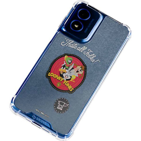 Looney Tunes Thats All Folks Patch Moto G 5G (2024) Clear Case
