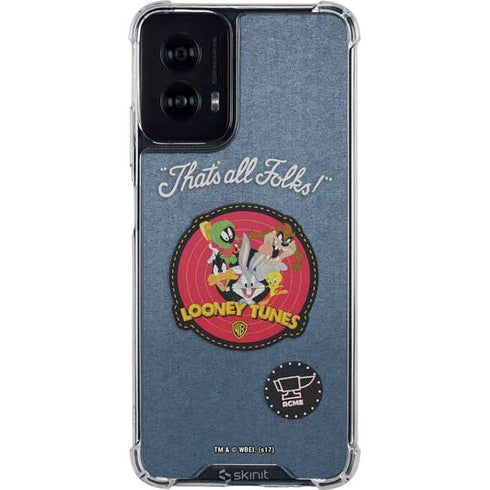 Looney Tunes Thats All Folks Patch Moto G Power 5G (2024) Clear Case