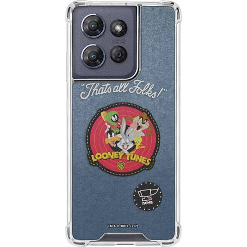 Looney Tunes Thats All Folks Patch Moto G Stylus 5G (2025) Clear Case