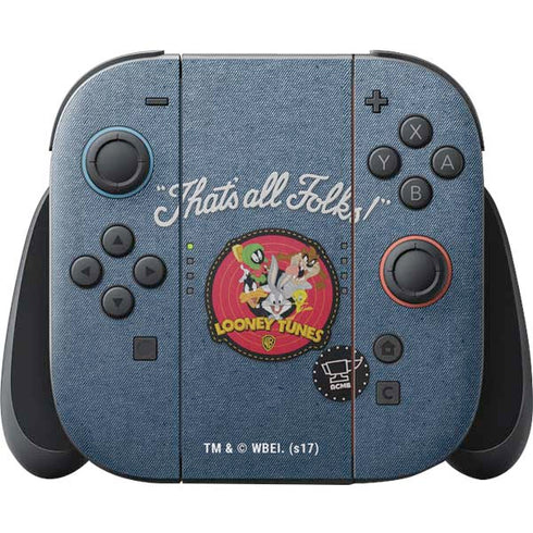 Looney Tunes Thats All Folks Patch Nintendo Switch 2 (2025) Joy-Con Controller Skin