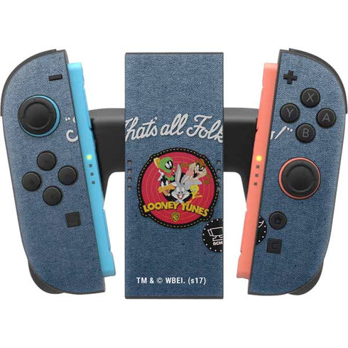 Looney Tunes Thats All Folks Patch Nintendo Switch 2 (2025) Joy-Con Controller Skin