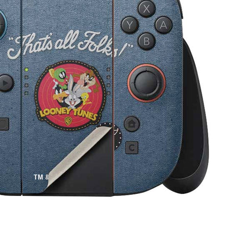 Looney Tunes Thats All Folks Patch Nintendo Switch 2 (2025) Joy-Con Controller Skin
