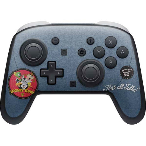 Looney Tunes Thats All Folks Patch Nintendo Switch 2 (2025) Pro Controller Skin