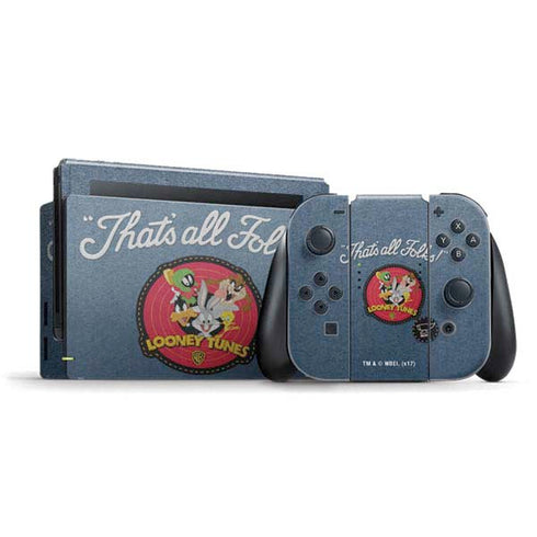 Looney Tunes Thats All Folks Patch Nintendo Skins