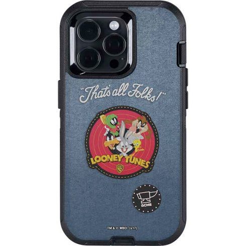Looney Tunes Thats All Folks Patch Otterbox Defender iPhone Skin