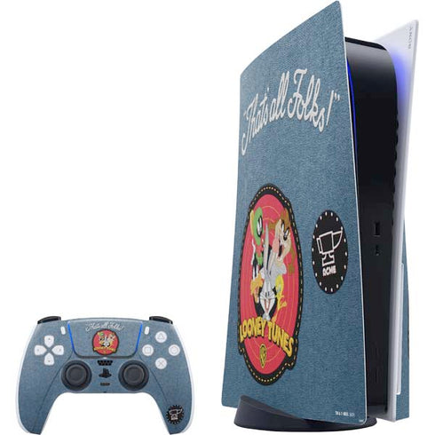 Looney Tunes Thats All Folks Patch PlayStation PS5 Skins