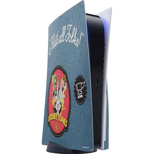 Looney Tunes Thats All Folks Patch PlayStation PS5 Skins
