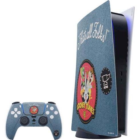 Looney Tunes Thats All Folks Patch PlayStation PS5 Skins