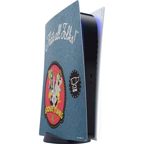 Looney Tunes Thats All Folks Patch PlayStation PS5 Skins