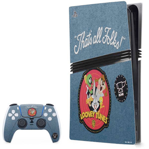 Looney Tunes Thats All Folks Patch PlayStation PS5 Skins