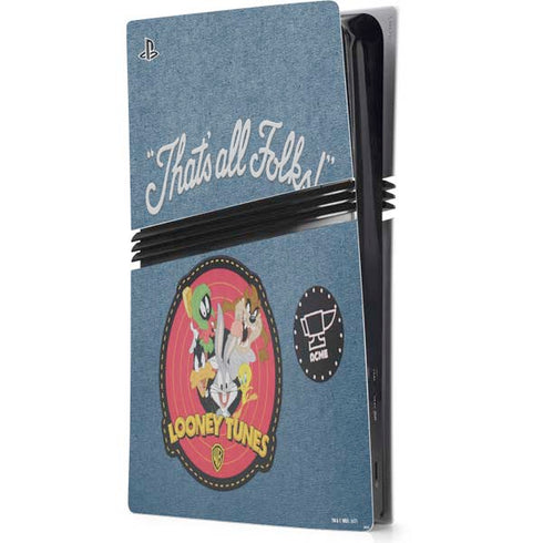 Looney Tunes Thats All Folks Patch PS5 Pro Console Skin