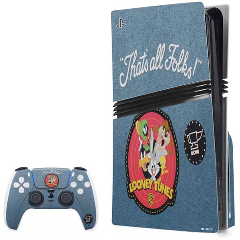 Looney Tunes Thats All Folks Patch PlayStation PS5 Skins