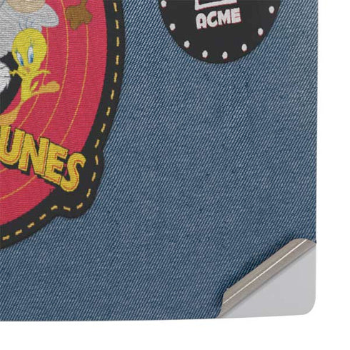 Looney Tunes Thats All Folks Patch PS5 Slim Digital Edition Console Skin