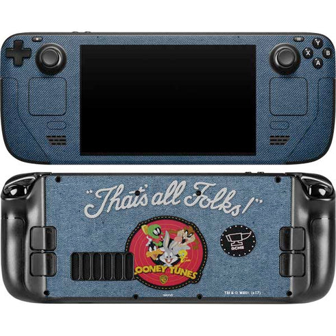 Looney Tunes Thats All Folks Patch Steam Deck Handheld Gaming Computer OLED Skin