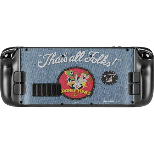 Looney Tunes Thats All Folks Patch Steam Deck Handheld Gaming Computer Skin