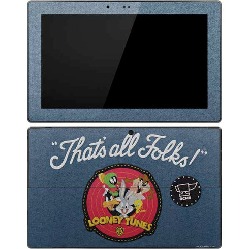 Looney Tunes Thats All Folks Patch Surface Pro Tablet Skin