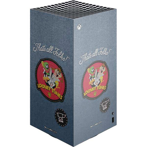 Looney Tunes Thats All Folks Patch XBox Series X Digital Edition Console Skin