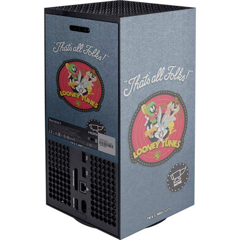 Looney Tunes Thats All Folks Patch XBox Series X Digital Edition Console Skin