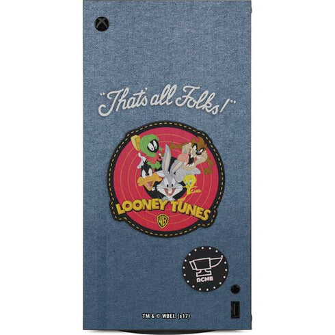 Looney Tunes Thats All Folks Patch XBox Series X Digital Edition Console Skin