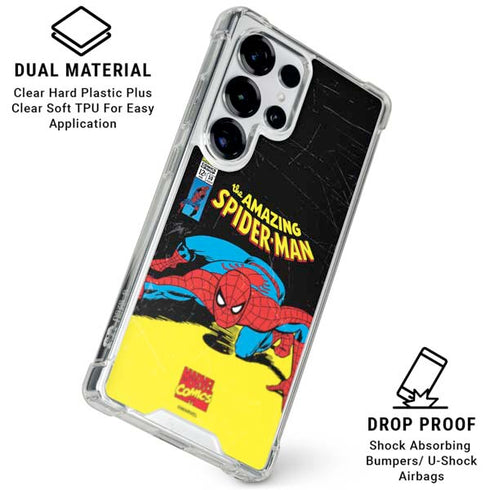 Marvel Classic Comics The Amazing Spider-Man Galaxy S25 Ultra Clear Case