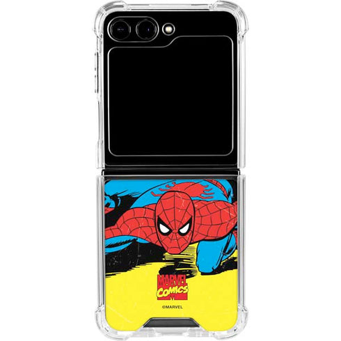 Marvel Classic Comics The Amazing Spider-Man Galaxy Z Flip6 Clear Case