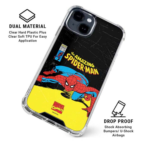 Marvel Classic Comics The Amazing Spider-Man iPhone 15 Clear Case