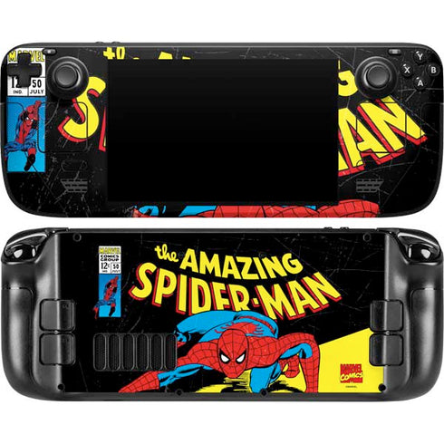 Marvel Classic Comics The Amazing Spider-Man Steam Deck Handheld Gaming Computer OLED Skin