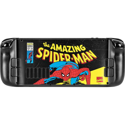 Marvel Classic Comics The Amazing Spider-Man Steam Deck Handheld Gaming Computer OLED Skin