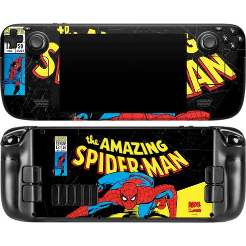 Marvel Classic Comics The Amazing Spider-Man Steam Deck Handheld Gaming Computer Skin
