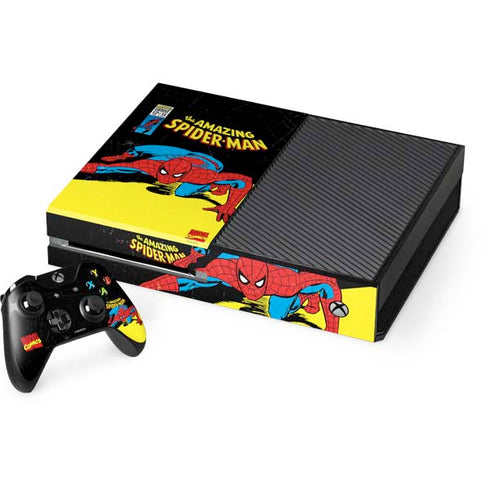Marvel Classic Comics The Amazing Spider-Man Xbox One Console and Controller Bundle Skin