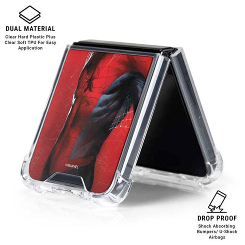 Marvel Spiderman The Amazing Spiderman Galaxy Z Flip7 Clear Case