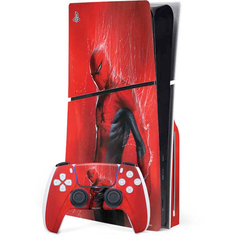 Marvel Spiderman The Amazing Spiderman PS5 Slim Disk Bundle Skin