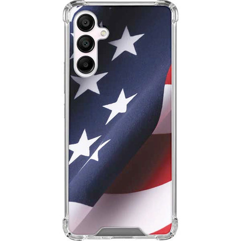 The American Flag Galaxy A16 5G Clear Case