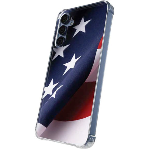 The American Flag Galaxy A35 5G Clear Case