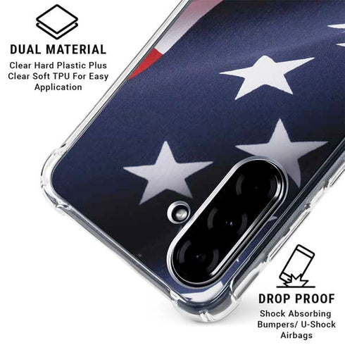 The American Flag Galaxy A36 5G Clear Case