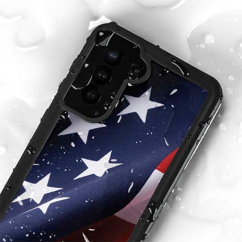 The American Flag Galaxy S24 Plus Waterproof Case