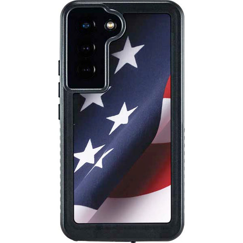 The American Flag Galaxy S24 Waterproof Case