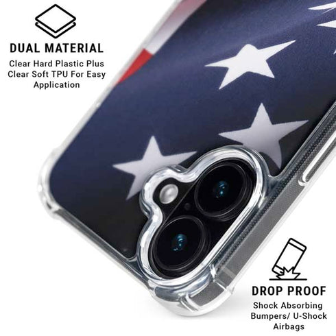 The American Flag iPhone 16 Clear Case