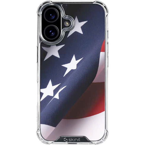 The American Flag iPhone 16 Plus Clear Case